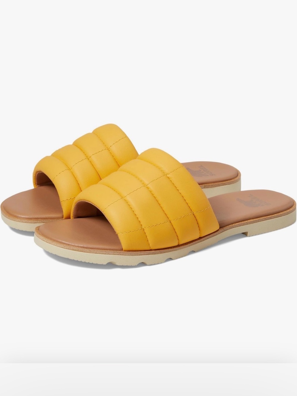 Sorel Ella™ III Slide Shoe Sandal Size 6 Yellow Ray/Honey White